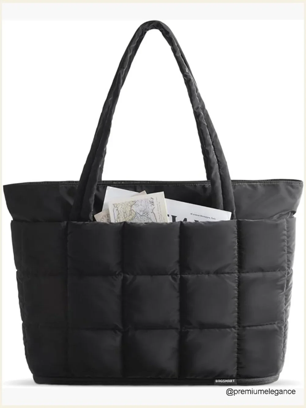 Expandable Tote Bag, Quilted Work Tote, Carry On for Travel Gym